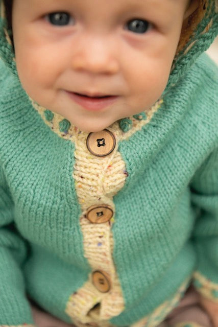 Positano - stickad babykofta