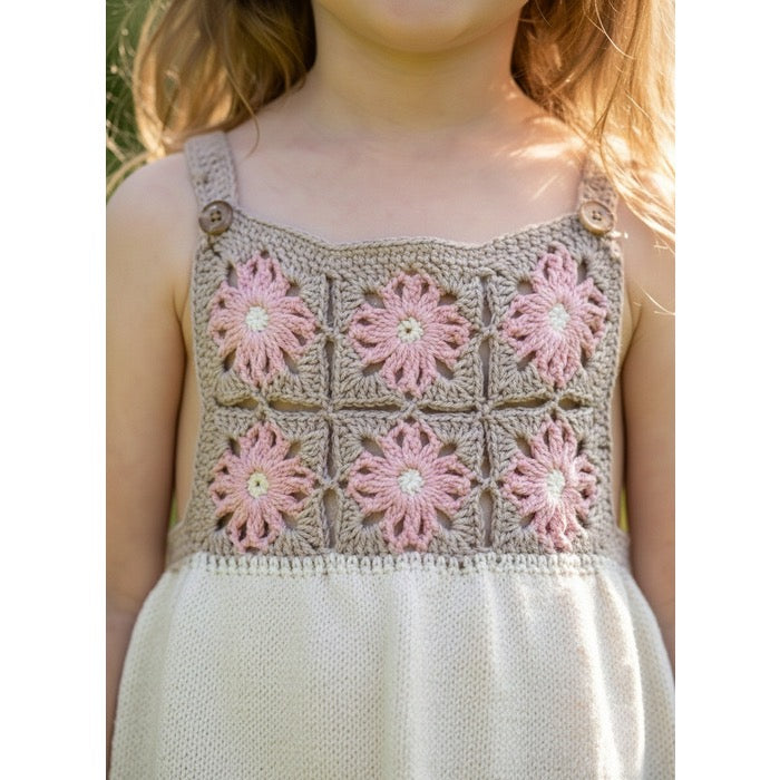 Bambina - knitted and crocheted dress in Baby cotton