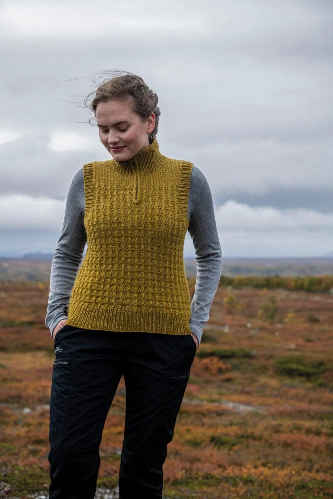 Glaciär - väst med dragkedja, dam - Fru Olesen Garn