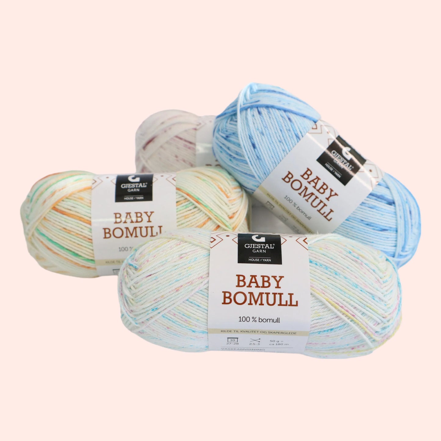 🧶SNART I LAGER🧶Gjestal Baby Bomull - Fru Olesen Garn