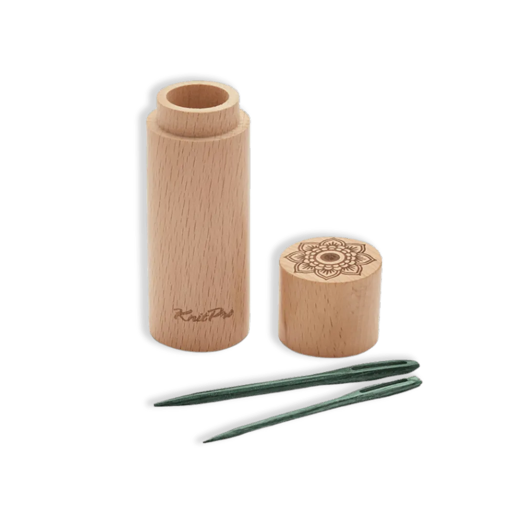 Mindful - Stoppnålar av trä i ask med lock - KnitPro - Fru Olesen Garn
