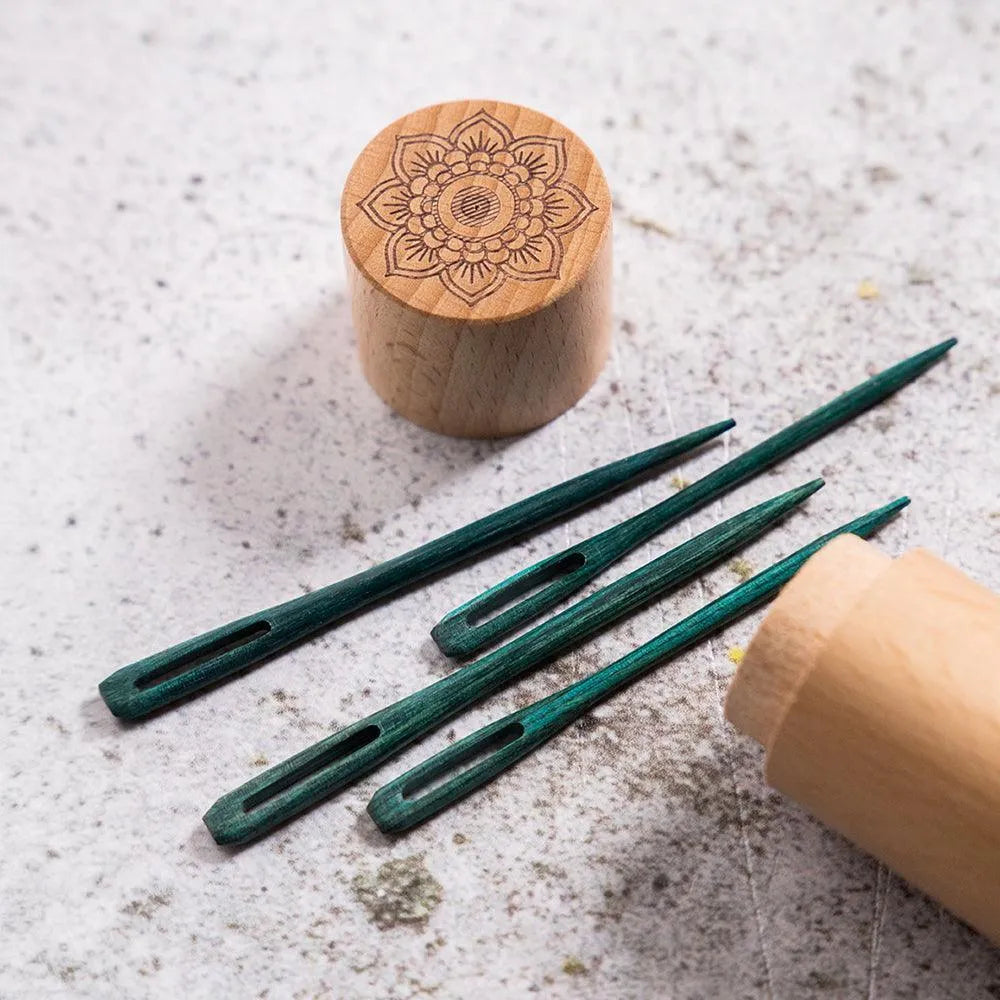 Mindful - Stoppnålar av trä i ask med lock - KnitPro - Fru Olesen Garn