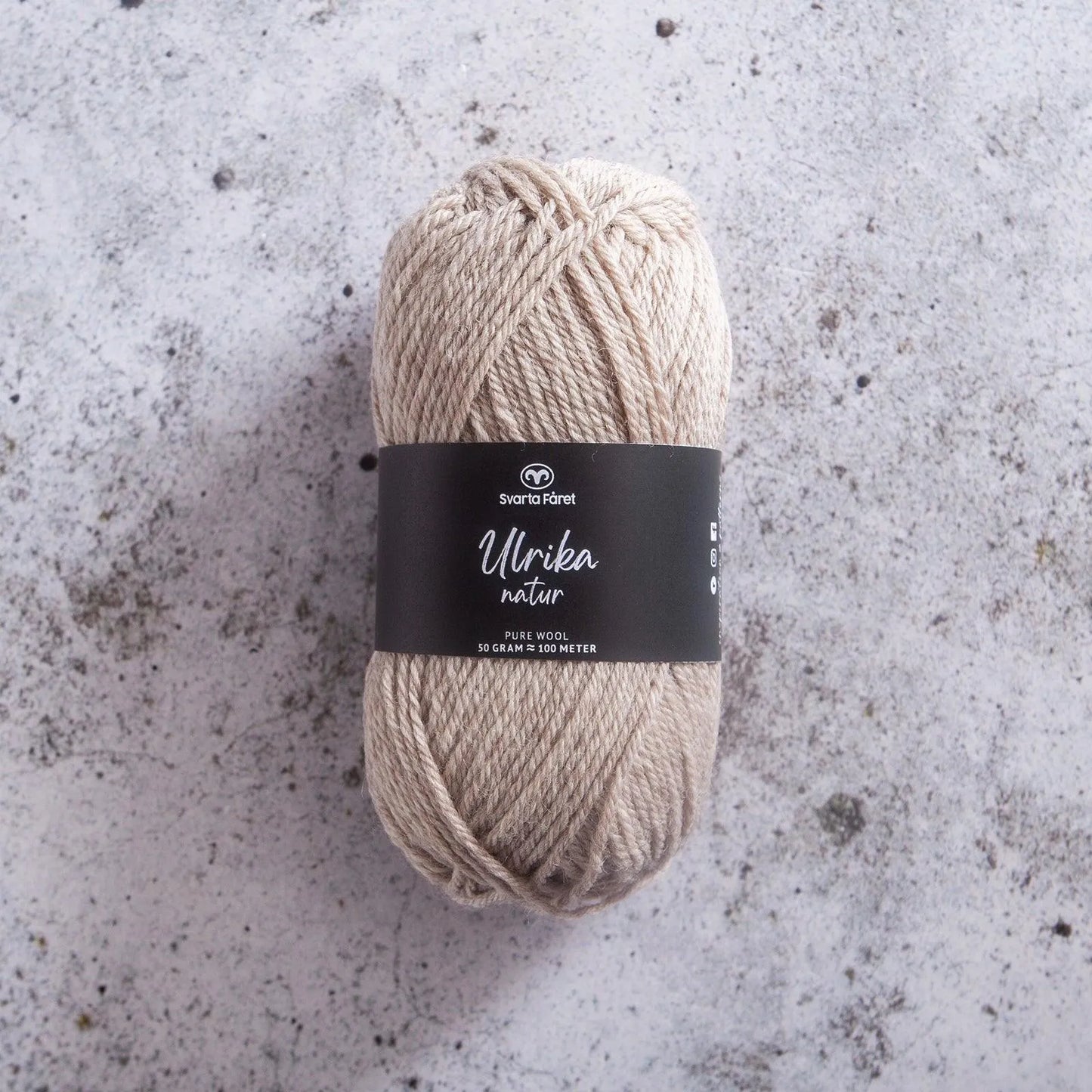 Ulrika Natur - Garn från Svarta Fåret - Fru Olesen Garn