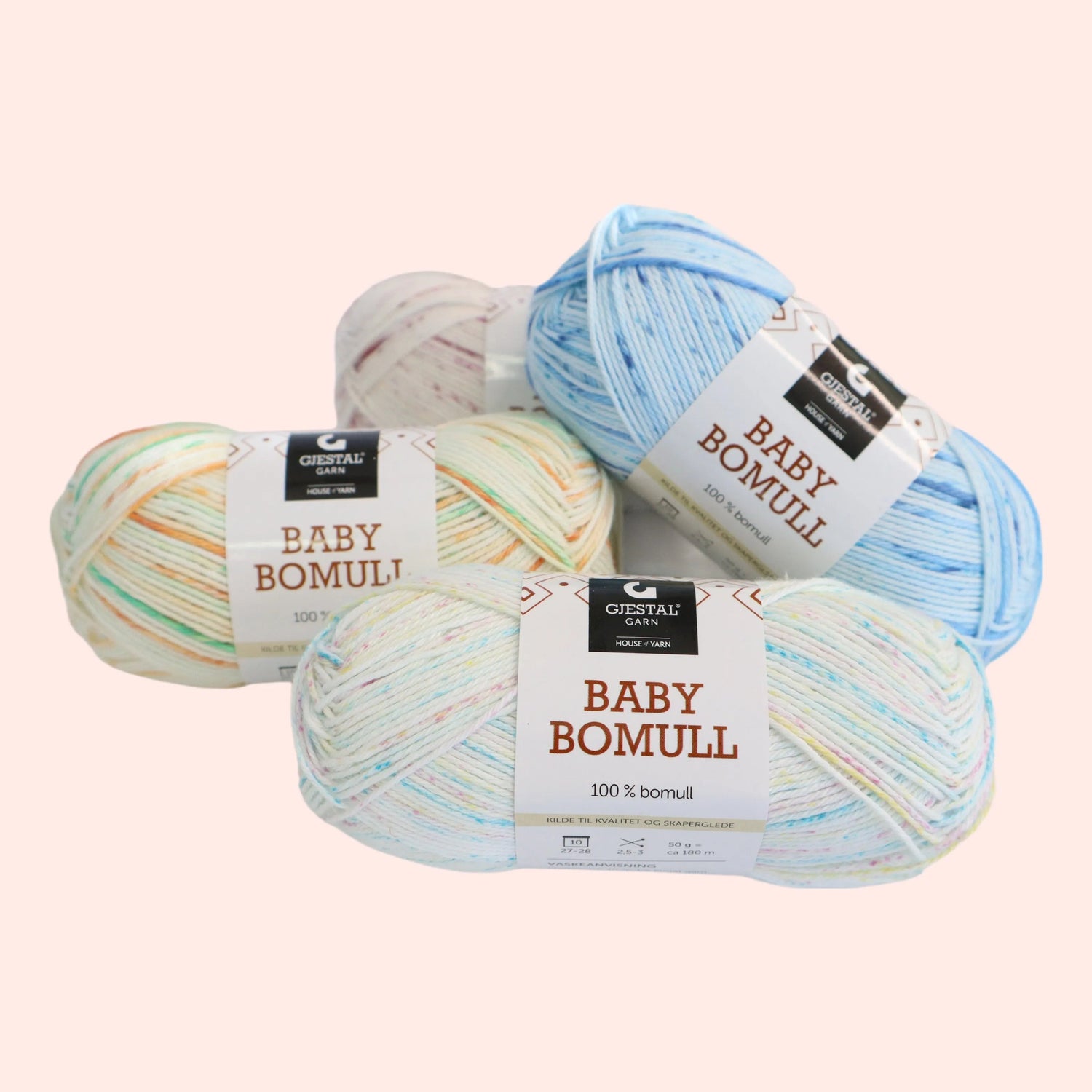 🧶SNART I LAGER🧶Gjestal Baby Bomull - Fru Olesen Garn