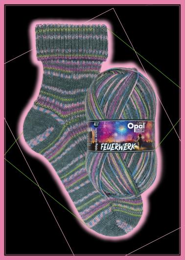 Fyrverkeri - sockgarn från Opal