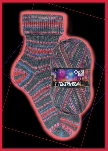 Fyrverkeri - sockgarn från Opalgarn