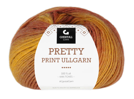 Pretty Print – entrådigt ullgarn med färgspel