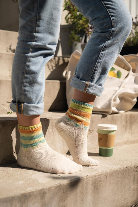 Lökken - stickade sockor