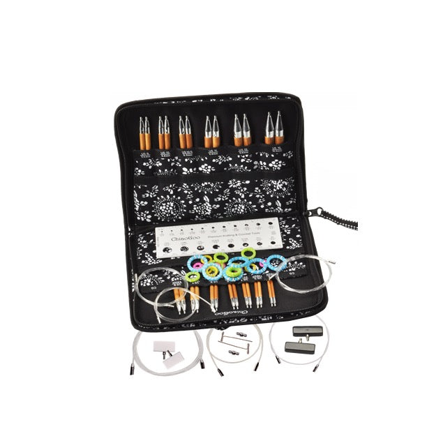 !BACKORDER ITEM! ChiaoGoo SPIN Bamboo Complete - Interchangeable Needle Set (13 pairs, 13 cm)