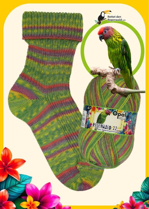 Opal Regnskog 22 – självrandande sockgarn