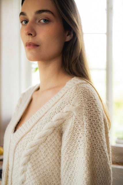 Strapats - cable-knitted cardigan