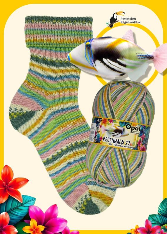 Opal Regnskog 22 – självrandande sockgarn