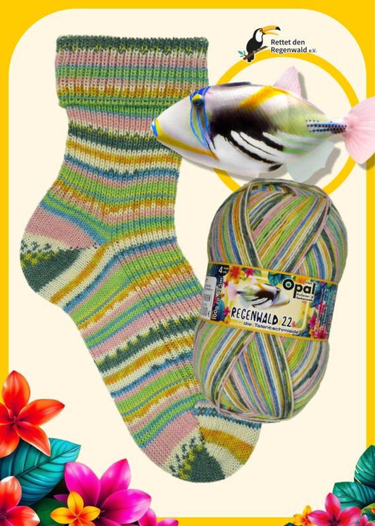 Opal Regnskog 22 – självrandande sockgarn