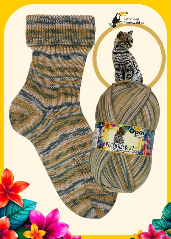 Opal Regnskog 22 – självrandande sockgarn