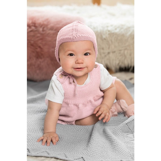 Ängsblom - klänning och mössa i Baby Bomull