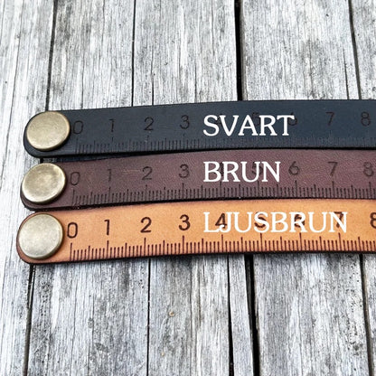 Måttarmband MilliM - läderarmband med millimeterskala