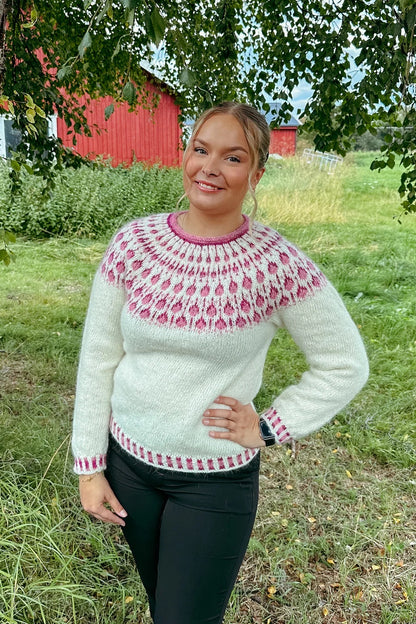 Raspberry Sweater i Fjallalopi - digitalt mönster