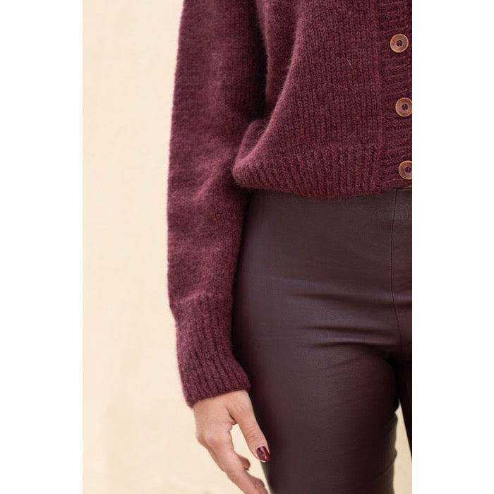 Mosha - cardigan in Baby Ull and Tynn Kid Silk Erle