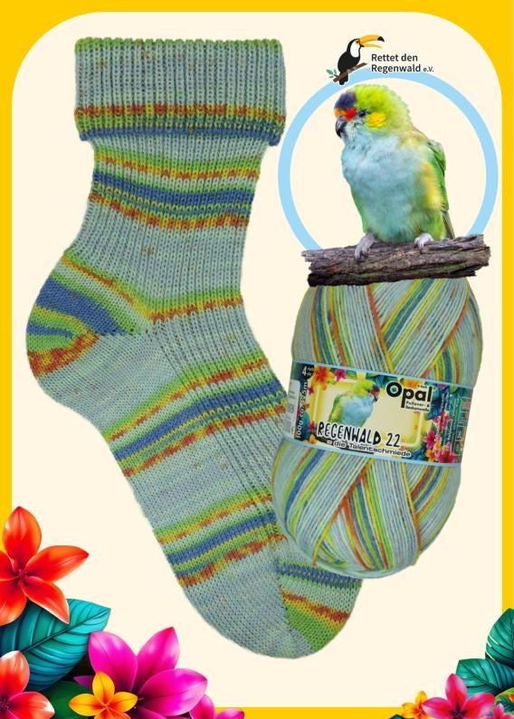Opal Regnskog 22 – självrandande sockgarn