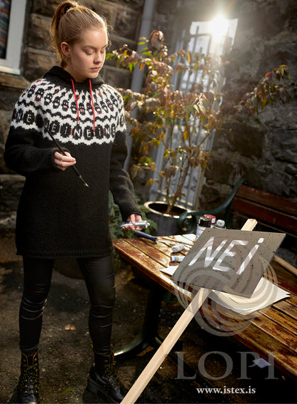 Nei - islandströja i Lettlopi