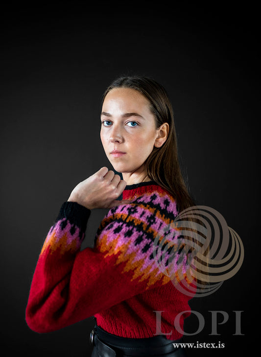 Kastali Cropped – isländsk tröja i kort modell