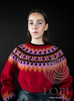 Kastali Cropped – isländsk tröja i kort modell