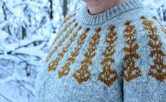Filigree yoke sweater