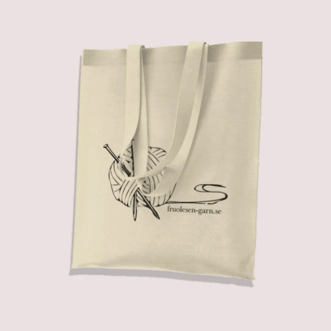 Tygkasse, beige - Fru Olesen Garn - Fru Olesen Garn